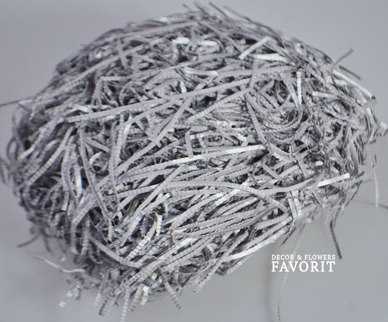 Бумажный наполнитель Фаворит 50 гр, бело-серый микс Бумажный наполнитель Фаворит 50 гр, бело-серый микс