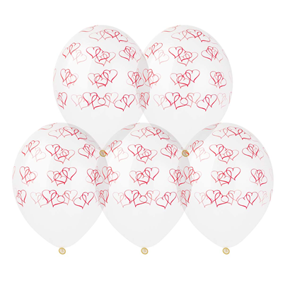 Надувные шары Сердца двойные 14", 25 шт Надувные шары Сердца двойные 14", 25 шт