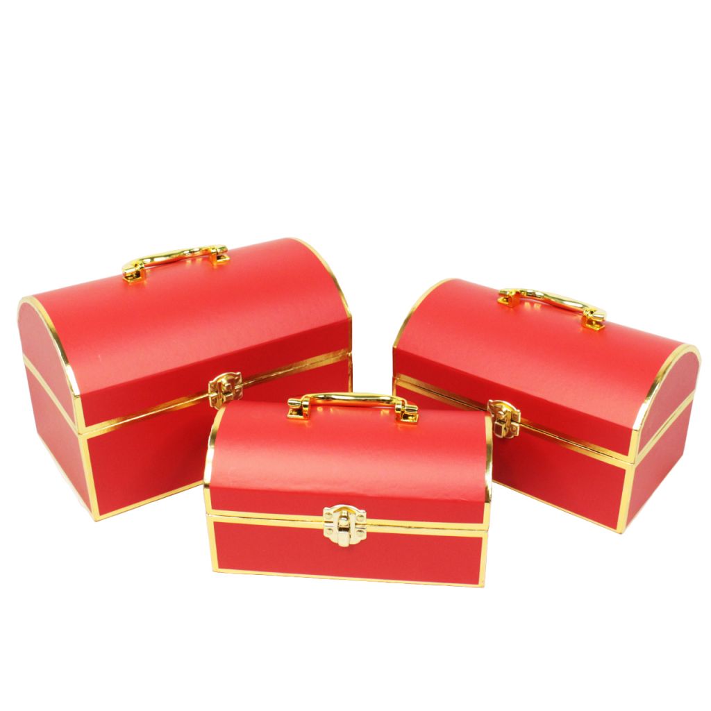 Коробка сундук Золотой кант, набор из 3 шт, Z39-21