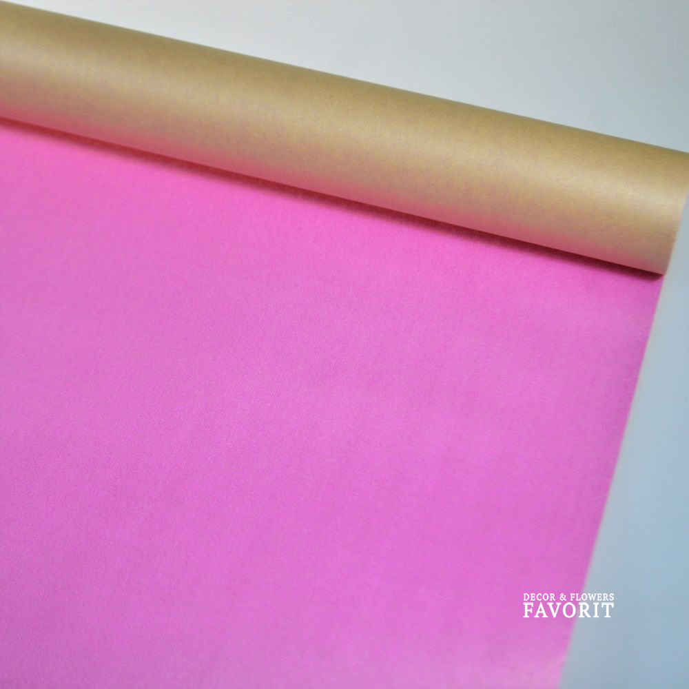 Бумага Элегия 70 см х 6 м, золото/фуксия перламутр Бумага Элегия 70 см х 6 м, золото/фуксия перламутр