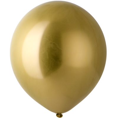 Надувные шары Хром Gold 18", 10 шт