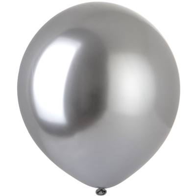 Надувные шары Хром Silver 18", 10 шт