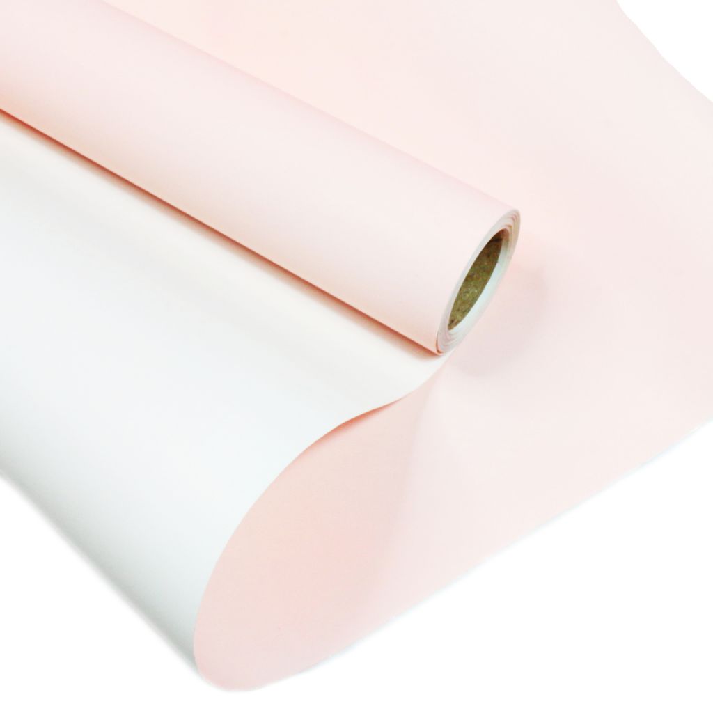Пленка в рулоне матовая 58 см х 10 м, розовый/белый, Z11-2А
