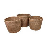 Корзина-кашпо круглая, набор из 3 шт, водоросли, натуральный, FA35-33/4 Корзина-кашпо круглая, набор из 3 шт, водоросли, натуральный, FA35-33/4