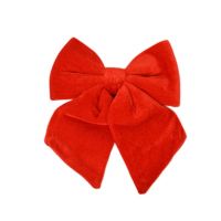 Бант новогодний Красный Бархат 19 х 24 см, FA21-16 Бант новогодний Красный Бархат 19 х 24 см, FA21-16