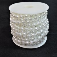 Бусы на бобине 6 мм x 28 м, белый, M99-2 Бусы на бобине 6 мм x 28 м, белый, M99-2