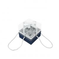 Коробка квадратная с прозрачной крышкой h11.5 х 11.5 х 11.5 см, ПРЕМИУМ, Z39-13 - вид 2 миниатюра
