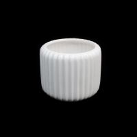 Кашпо керамическое h9 х d11 см, белый, Z21-12 - вид 1 миниатюра