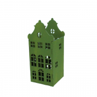 Кашпо декоративное Домик Амстердам, 85 х 85 х h200 мм, светло-зеленый, S - вид 1 миниатюра