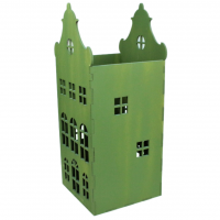 Кашпо декоративное Домик Амстердам, 160 х 160 х h395 мм, светло-зеленый, L - вид 1 миниатюра