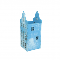 Кашпо декоративное Домик Амстердам, 85 х 85 х h200 мм, голубой, S - вид 1 миниатюра
