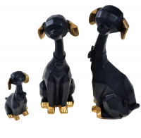 Фигурка 3D Собаки трио, полистоун, М89-9 - вид 2 миниатюра