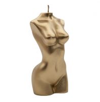Свеча декоративная Женский бюст 13 см, золото - вид 1 миниатюра