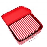 Коробка чемодан Горох, набор из 3 шт, красный, Z32-3 - вид 1 миниатюра