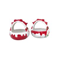 Кашпо керамическое с ручкой Снеговик/Санта, d11 см, FA46-1 Кашпо керамическое с ручкой Снеговик/Санта, d11 см, FA46-1