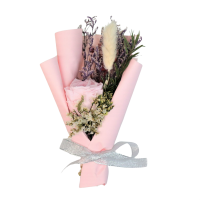 Букет декоративный из сухоцветов и стабилизированных цветов 16 см, Z14-4 - вид 6 миниатюра