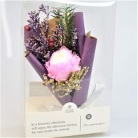 Букет декоративный из сухоцветов и стабилизированных цветов 16 см, Z14-4 - вид 12 миниатюра