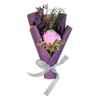 Букет декоративный из сухоцветов и стабилизированных цветов 16 см, Z14-4 - вид 3 миниатюра