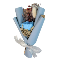 Букет декоративный из сухоцветов и стабилизированных цветов 16 см, Z14-4 - вид 4 миниатюра
