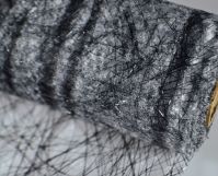Искусственная толстая сизаль Зима, 50 см х 5 ярдов, черный, W56 - вид 1 миниатюра