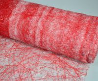 Искусственная толстая сизаль Зима, 50 см х 5 ярдов, красный, W56 - вид 1 миниатюра