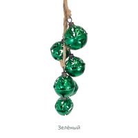 Украшение новогоднее Бубенчики на подвесе d10 см, в связке 6 шт, металл, FA42-48 - вид 2 миниатюра