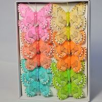 Бабочки на прищепках 8 см, 12 шт - вид 16 миниатюра