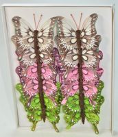 Бабочки на прищепках 8 см, 12 шт - вид 17 миниатюра