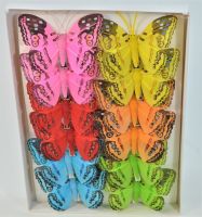 Бабочки на прищепках 8 см, 12 шт - вид 20 миниатюра