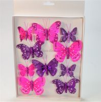 Бабочки на прищепках 8 см, 12 шт - вид 18 миниатюра