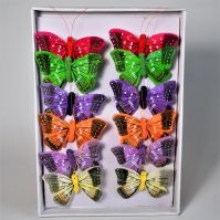 Бабочки на прищепках 8 см, 12 шт - вид 6 миниатюра
