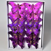 Бабочки на прищепках 8 см, 12 шт - вид 9 миниатюра