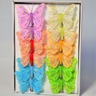 Бабочки на прищепках 8 см, 12 шт - вид 11 миниатюра