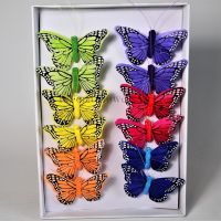 Бабочки на прищепках 8 см, 12 шт - вид 3 миниатюра