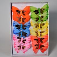 Бабочки на прищепках 8 см, 12 шт - вид 10 миниатюра