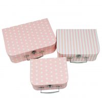 Коробка чемодан Розовый микс, набор из 3 шт, Z32-3 - вид 1 миниатюра