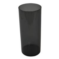 Вазон пластиковый Раунд h35 х d15 см, прозрачная дымка, W15-102 - вид 1 миниатюра