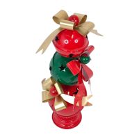 Фигура декоративная Бубенчики новогодние h50 см, металл, красный/зеленый/золото, FA42-28 - вид 1 миниатюра