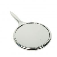 Зеркало с ручкой Прекрасный сад d8 х h14 см, серебро - вид 2 миниатюра