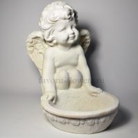 Ангел из полистоуна с чашей 30 см, № 11 - вид 1 миниатюра