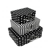 Коробка чемодан Черный микс, набор из 3 шт, Z32-3 - вид 1 миниатюра
