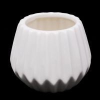 Кашпо керамическое h7 х d6 см, белый, Z1-53/21-9 - вид 1 миниатюра