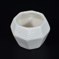 Кашпо керамическое h7 х d7 см, белый, Z1-41 - вид 1 миниатюра