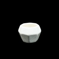Кашпо керамическое h7 х d7 см, белый, Z1-41 - вид 1 миниатюра