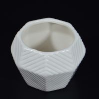 Кашпо керамическое h7 х d7 см, белый, Z1-41 - вид 2 миниатюра