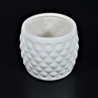 Кашпо керамическое h10 х d9 см, белый, Z21-10 - вид 2 миниатюра