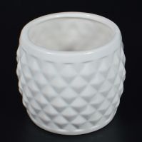 Кашпо керамическое h10 х d9 см, белый, Z21-10 - вид 1 миниатюра
