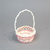 Набор корзин из 3 шт, ротанг, белый+розовый, 01-146 - вид 5 миниатюра