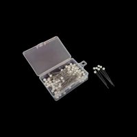 Игла декоративная 100 шт, белый перламутр, FA38-40 Игла декоративная 100 шт, белый перламутр, FA38-40