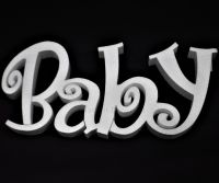 Слово Baby из пенопласта, 20 см - вид 1 миниатюра